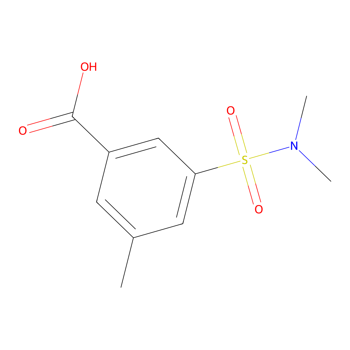 3-(Dimethylsulfamoyl)-5-methylbenzoic acid molecular structure, CAS 1427081-41-1