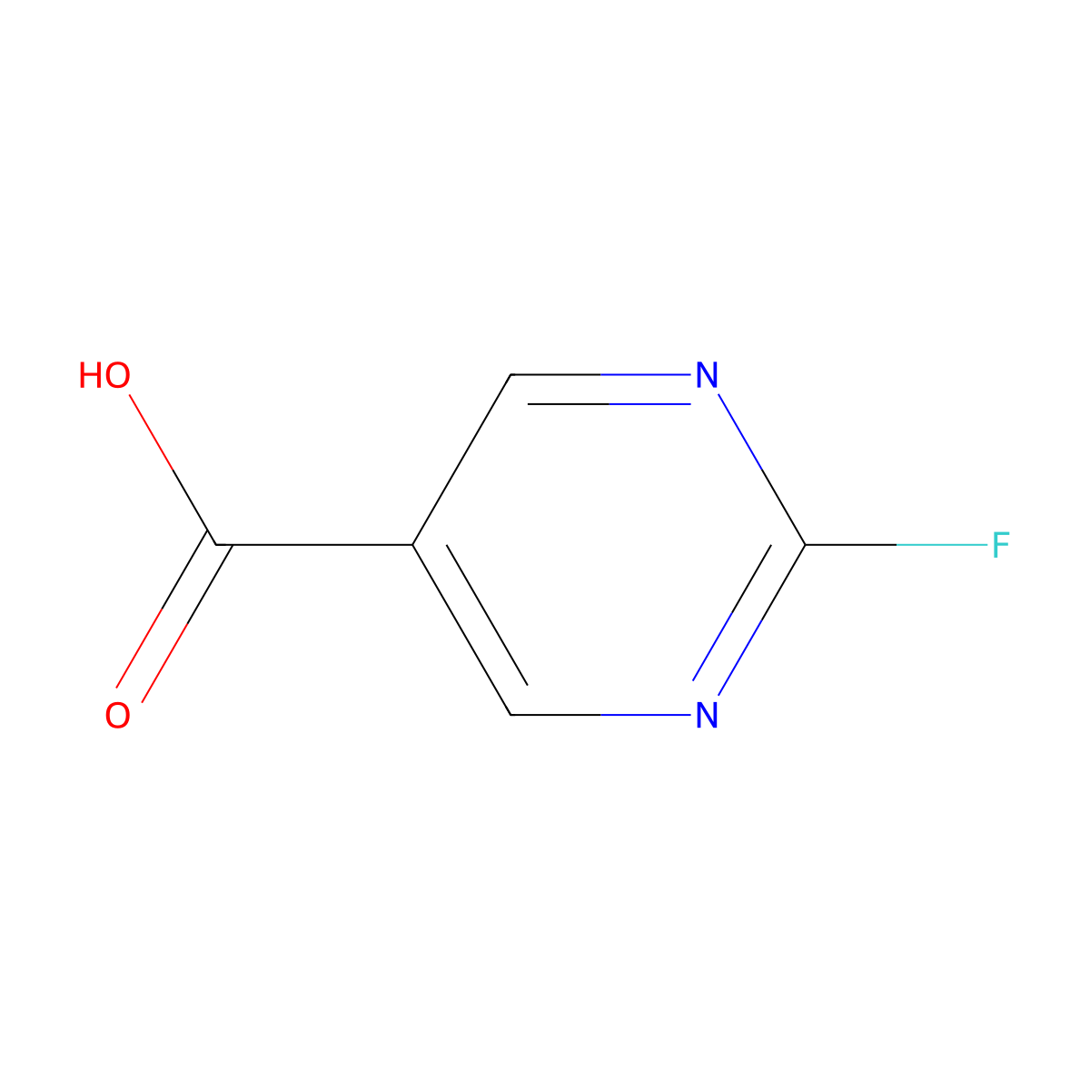 2-Fluoropyrimidine-5-carboxylic acid molecular structure, CAS 1427081-45-5