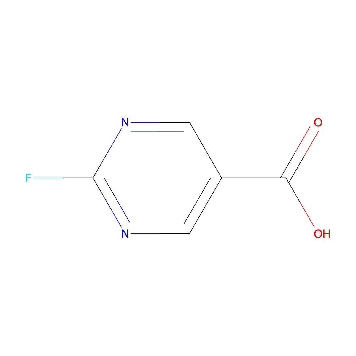 2-Fluoropyrimidine-5-carboxylic acid molecular structure, CAS 1427081-45-5