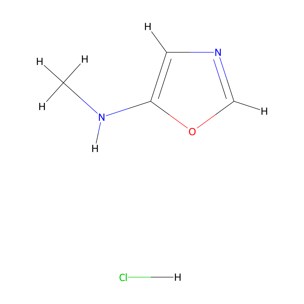 N-Methyloxazol-5-amine hydrochloride molecular structure, CAS 1427081-64-8