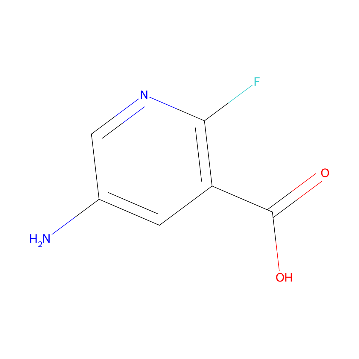 5-Amino-2-fluoronicotinic acid molecular structure, CAS 1427082-09-4