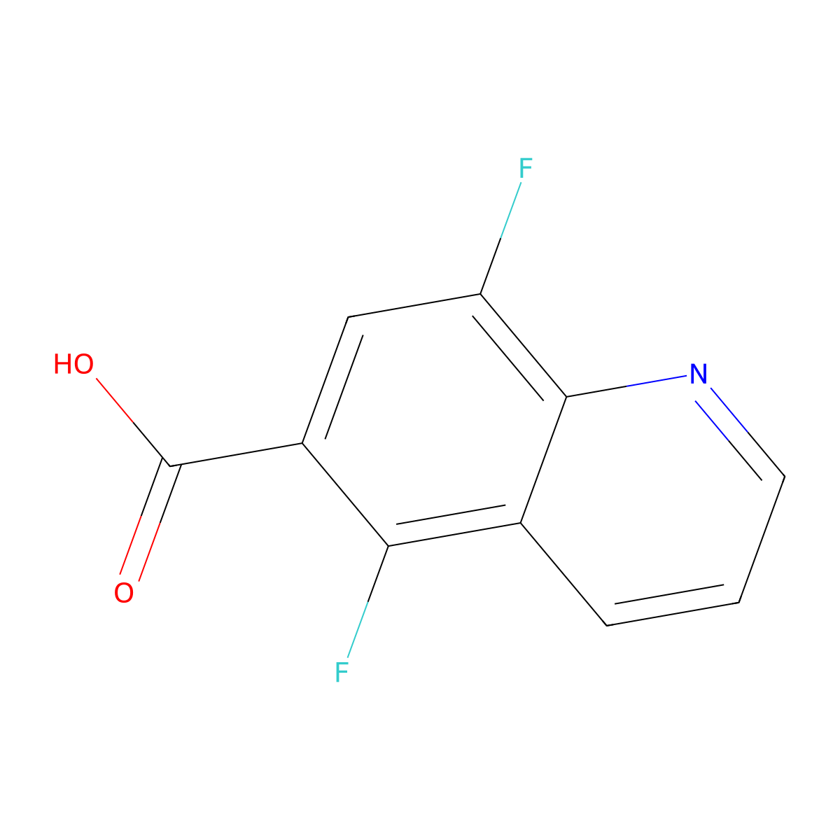 5,8-Difluoroquinoline-6-carboxylic acid molecular structure, CAS 1427082-13-0