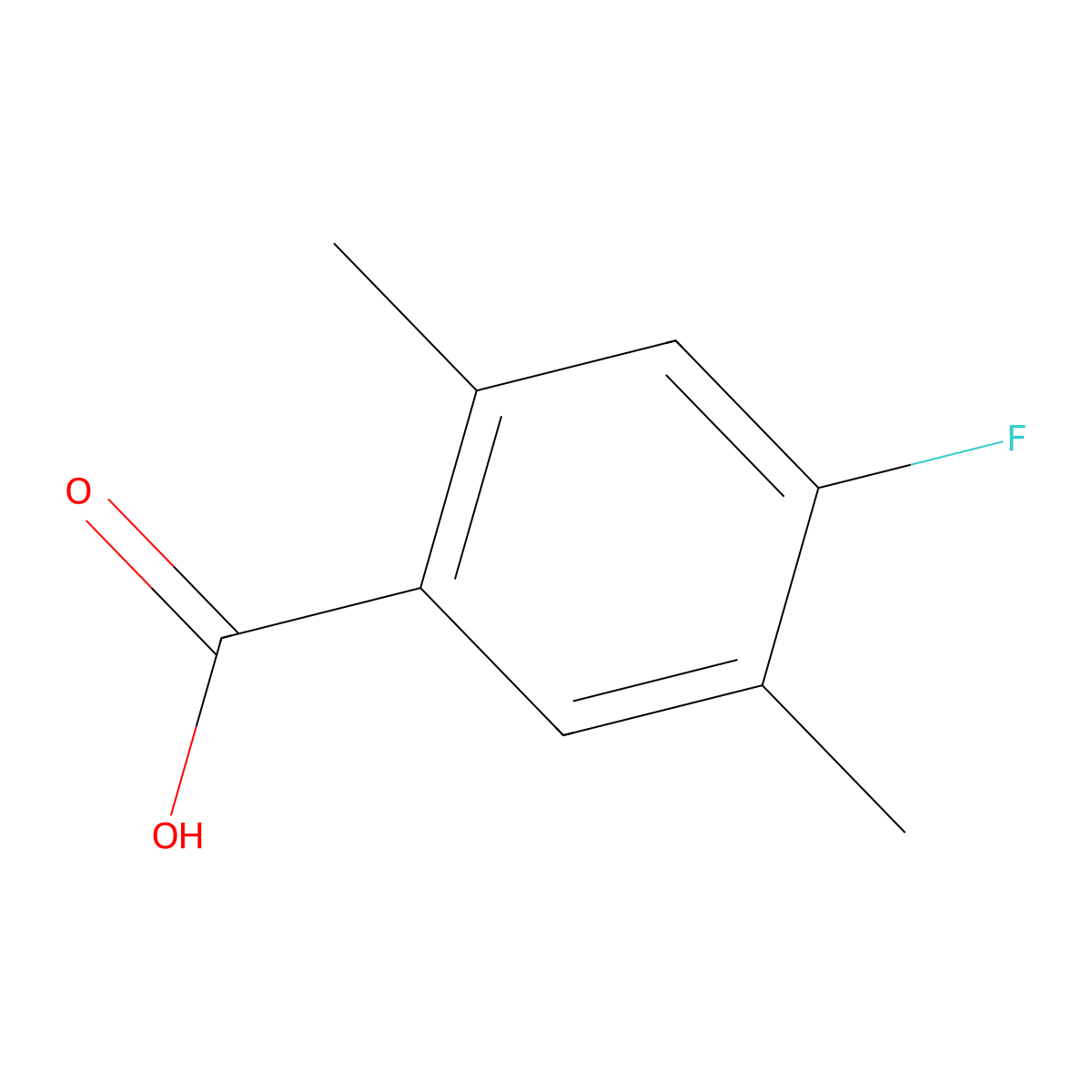 4-Fluoro-2,5-dimethylbenzoic acid molecular structure, CAS 1427082-14-1