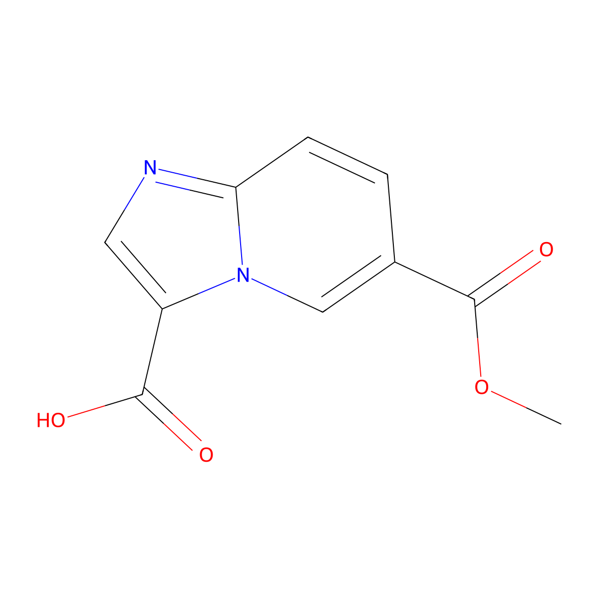 6-(Methoxycarbonyl)imidazo[1,2-a]pyridine-3-carboxylic acid molecular structure, CAS 1427082-31-2