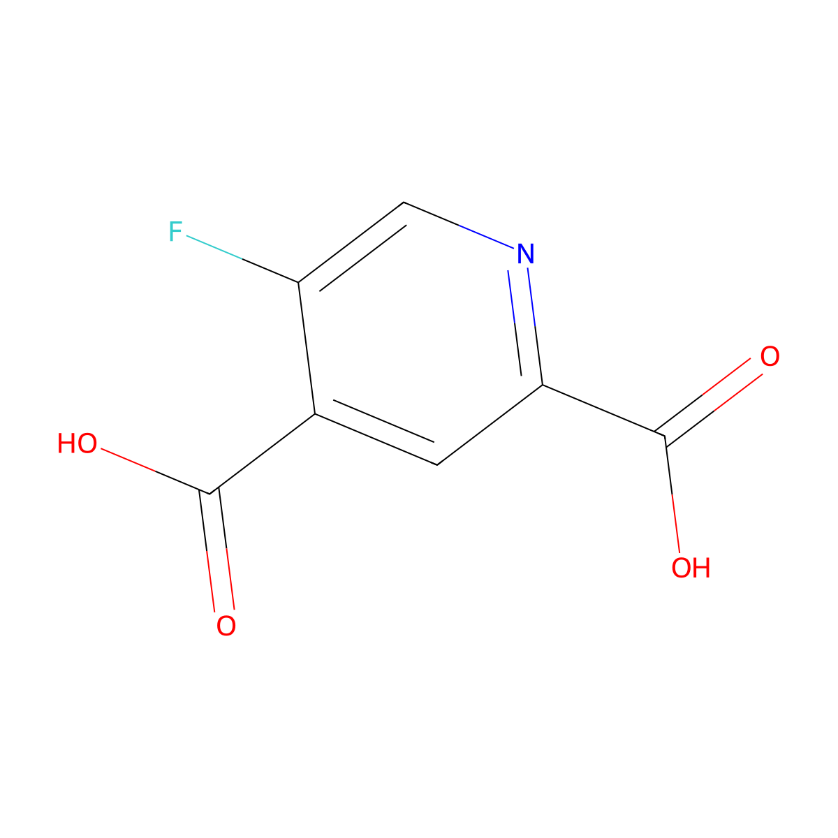 5-Fluoropyridine-2,4-dicarboxylic acid molecular structure, CAS 1427082-33-4