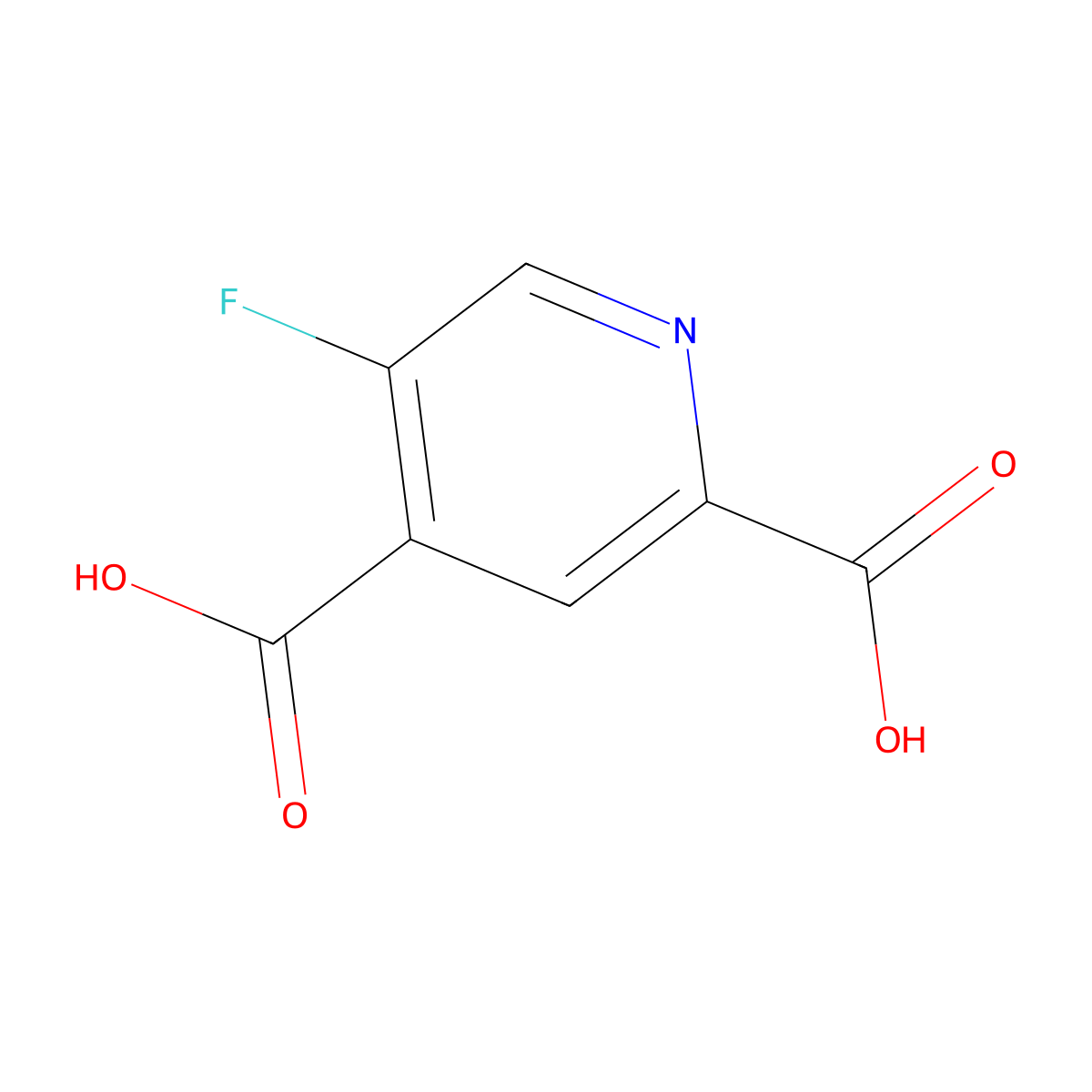 5-Fluoropyridine-2,4-dicarboxylic acid molecular structure, CAS 1427082-33-4
