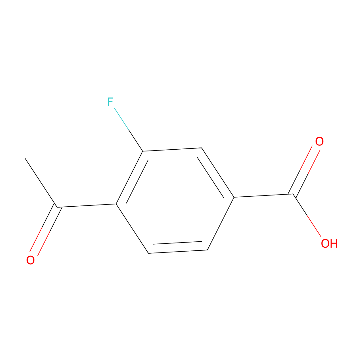 4-Acetyl-3-fluorobenzoic acid molecular structure, CAS 1427082-83-4