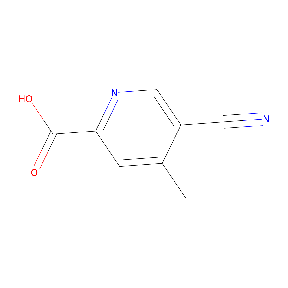 5-Cyano-4-methylpyridine-2-carboxylic acid molecular structure, CAS 1427082-88-9