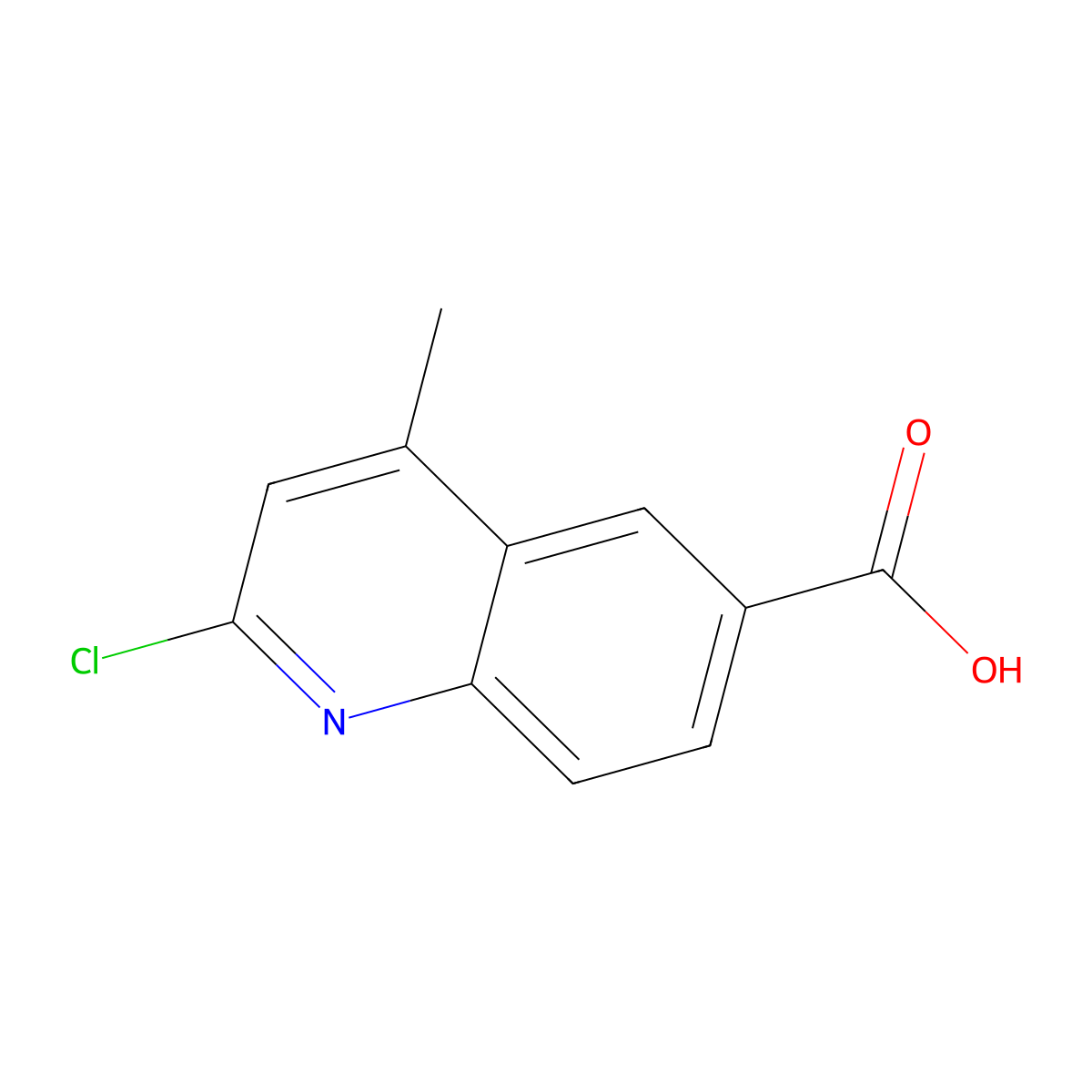 2-Chloro-4-methylquinoline-6-carboxylic acid molecular structure, CAS 1427083-00-8
