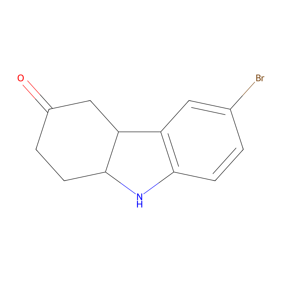 6-Bromo-1,2,4,4a,9,9a-hexahydro-3H-carbazol-3-one molecular structure, CAS 1427083-24-6