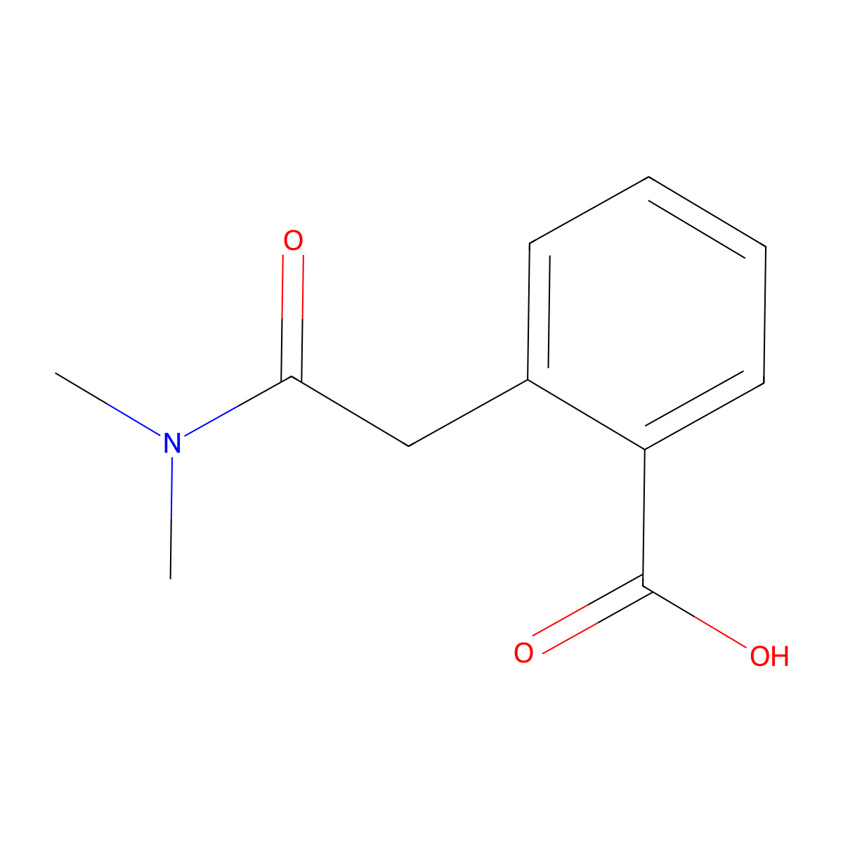 2-[(Dimethylcarbamoyl)methyl]benzoic acid molecular structure, CAS 1427083-78-0