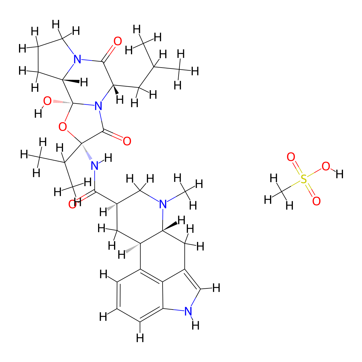 Dihydro-alpha-ergocryptine mesylate molecular structure, CAS 14271-05-7