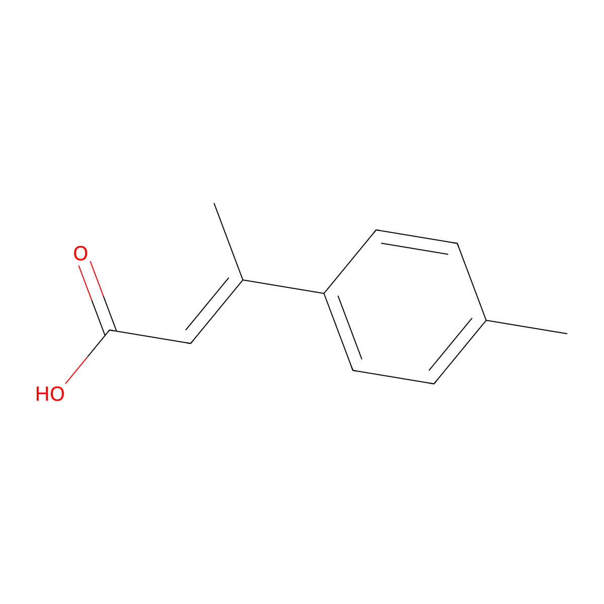2-Butenoic acid, 3-(4-methylphenyl)- molecular structure, CAS 14271-34-2