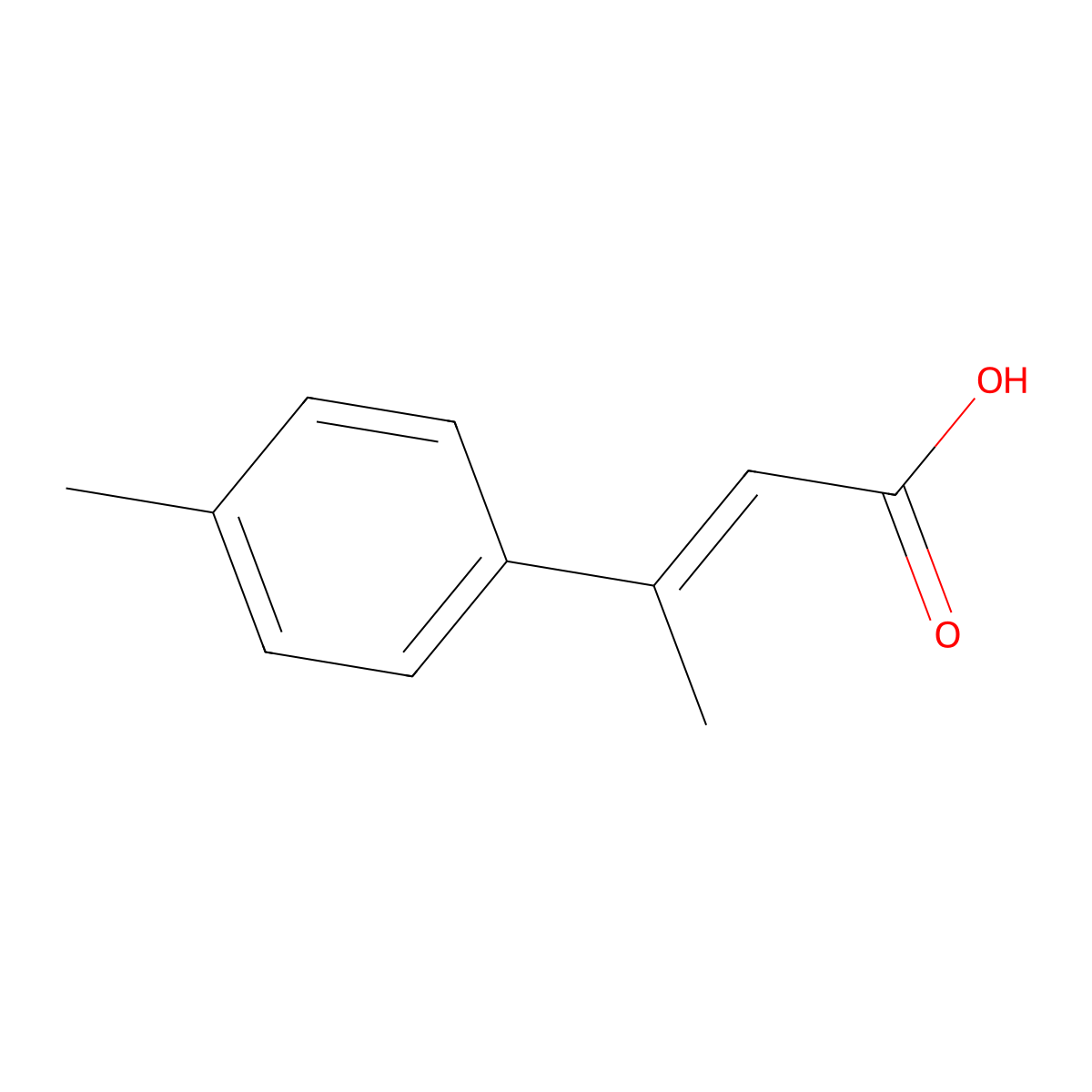 2-Butenoic acid, 3-(4-methylphenyl)- molecular structure, CAS 14271-34-2