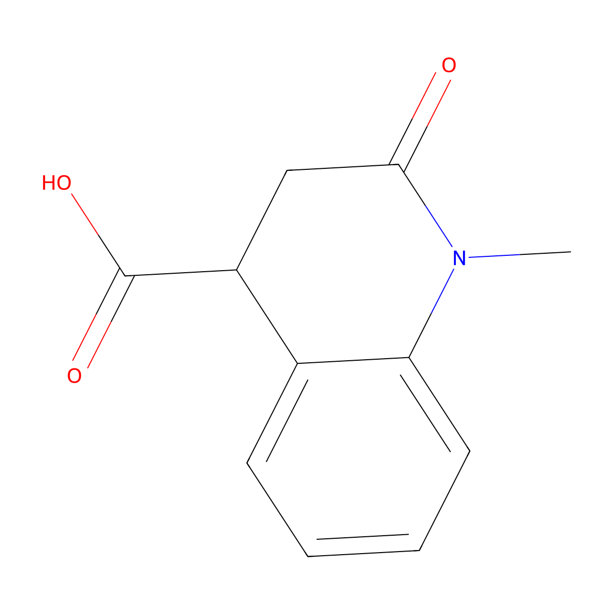 1-Methyl-2-oxo-1,2,3,4-tetrahydroquinoline-4-carboxylic acid molecular structure, CAS 14271-45-5