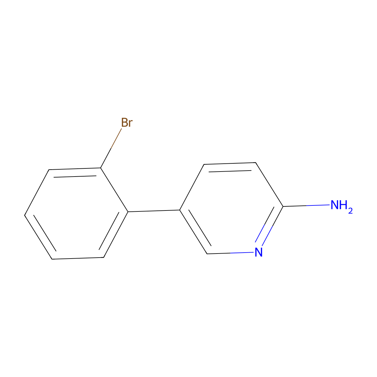 5-(2-Bromophenyl)pyridin-2-amine molecular structure, CAS 142713-72-2