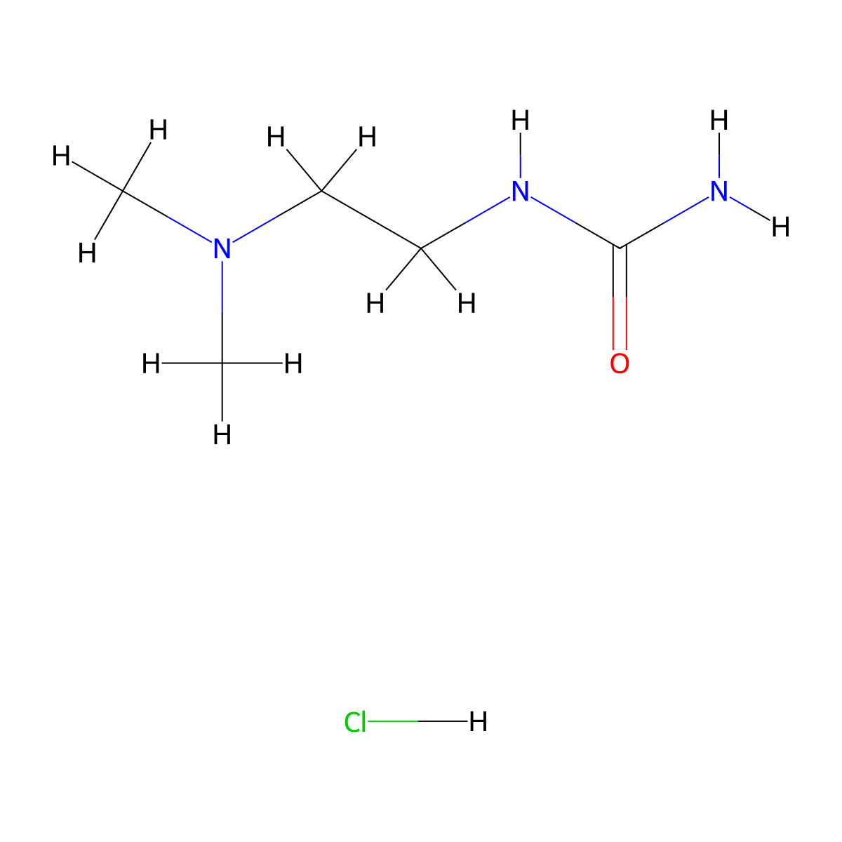 [2-(Dimethylamino)ethyl]urea hydrochloride molecular structure, CAS 142713-75-5