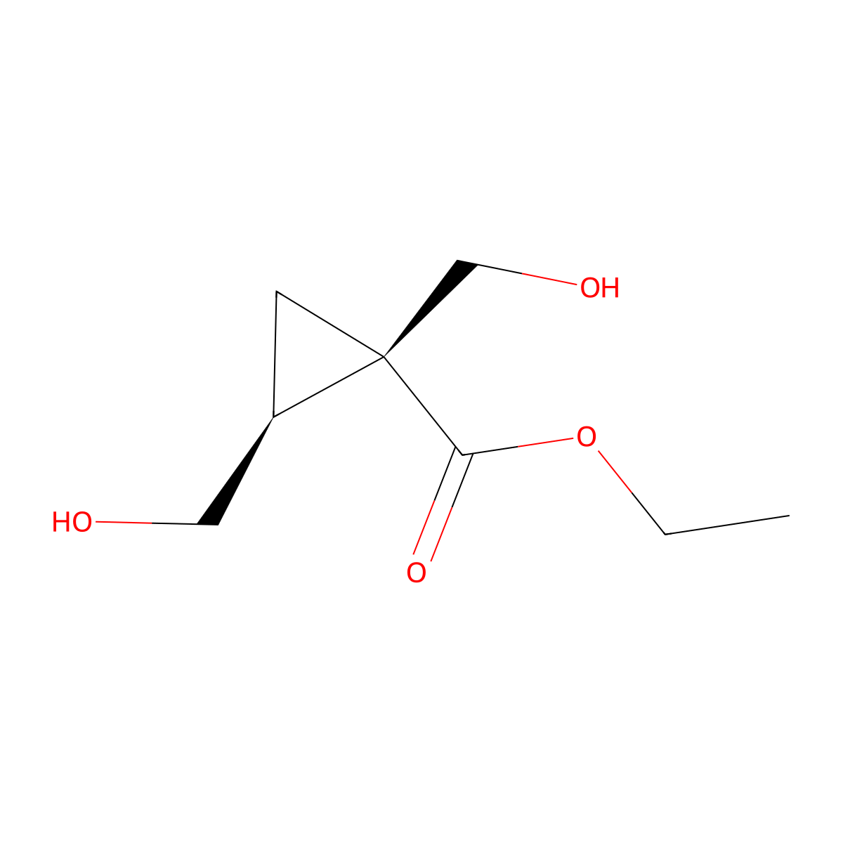 ethyl (1S,2S)-1,2-bis(hydroxymethyl)cyclopropane-1-carboxylate molecular structure, CAS 1427158-39-1