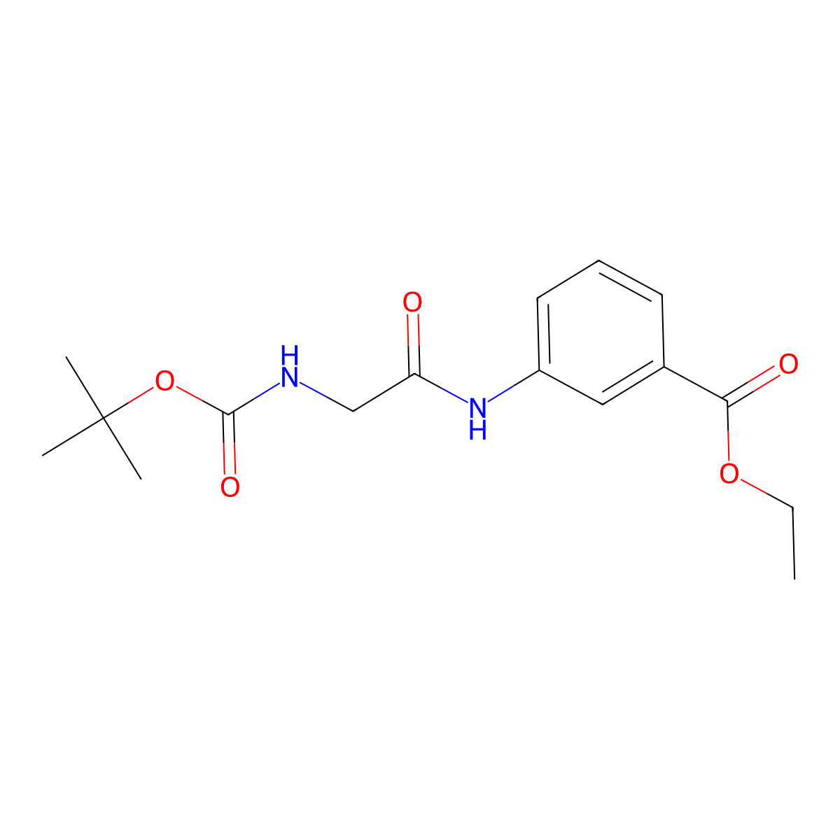 ethyl 3-{[N-(tert-butoxycarbonyl)glycyl]amino}benzoate molecular structure, CAS 1427160-59-5