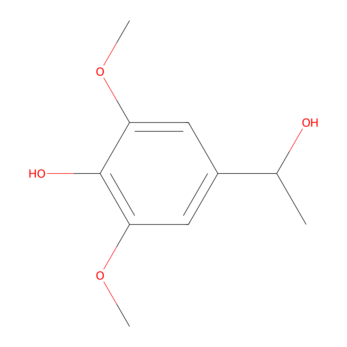 4-[(1R)-1-hydroxyethyl]-2,6-dimethoxyphenol molecular structure, CAS 1427170-38-4