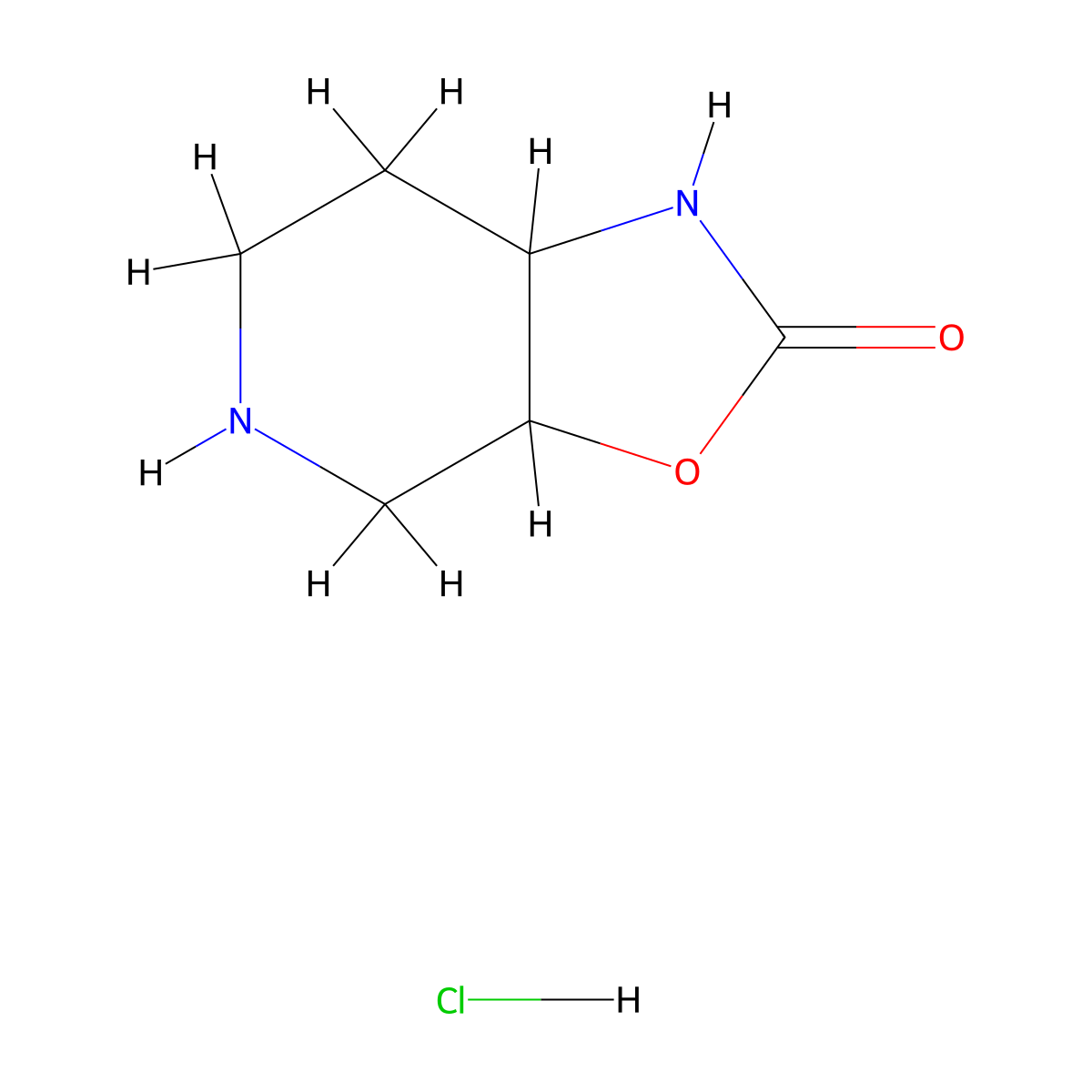 Octahydro-[1,3]oxazolo[5,4-c]pyridin-2-one hydrochloride molecular structure, CAS 1427170-55-5