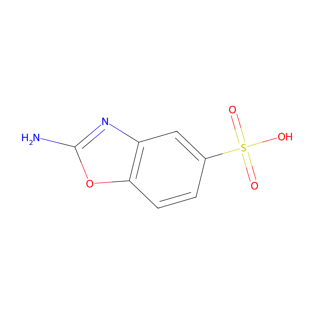 2-Amino-1,3-benzoxazole-5-sulfonic acid molecular structure, CAS 1427172-83-5
