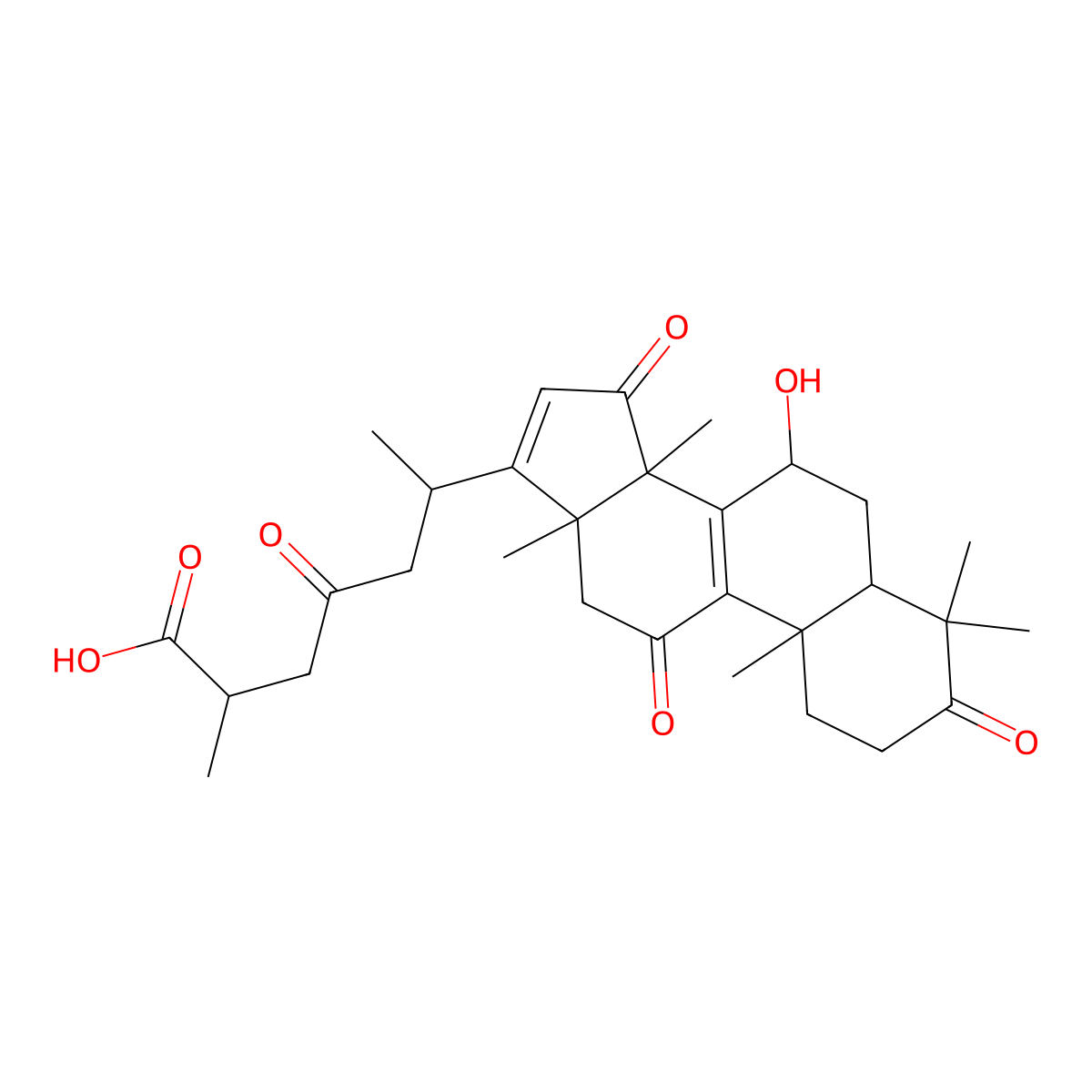 16,17-Didehydroganoderic acid D molecular structure, CAS 1427189-02-3