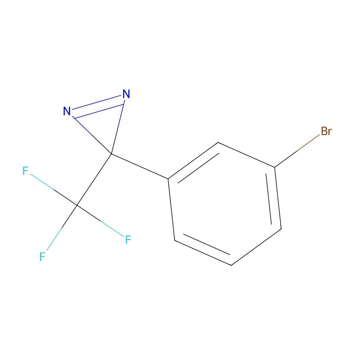 3-(3-bromophenyl)-3-(trifluoromethyl)-3H-diazirine molecular structure, CAS 142719-82-2