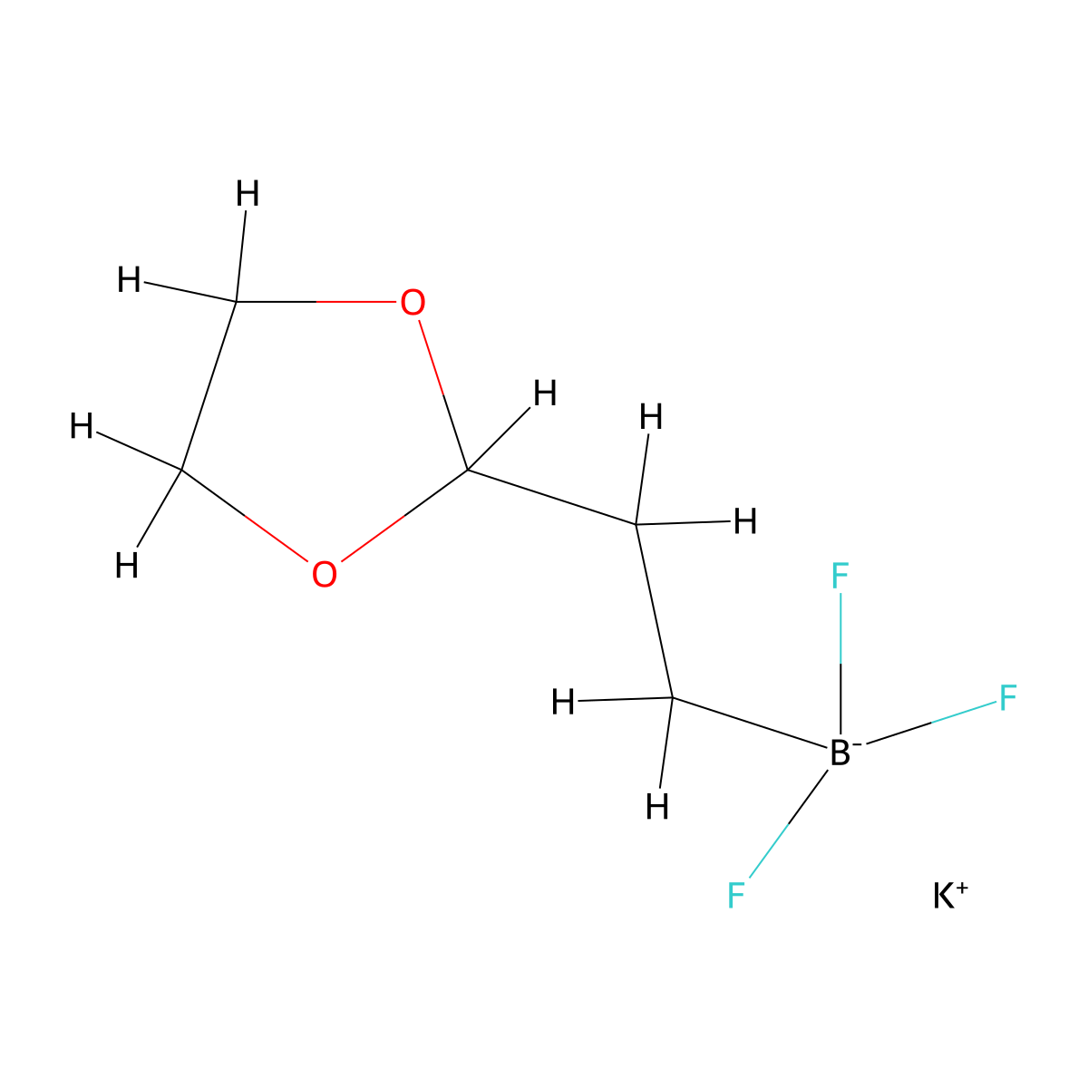 Potassium (2-(1,3-dioxolan-2-yl)ethyl)trifluoroborate molecular structure, CAS 1427190-91-7