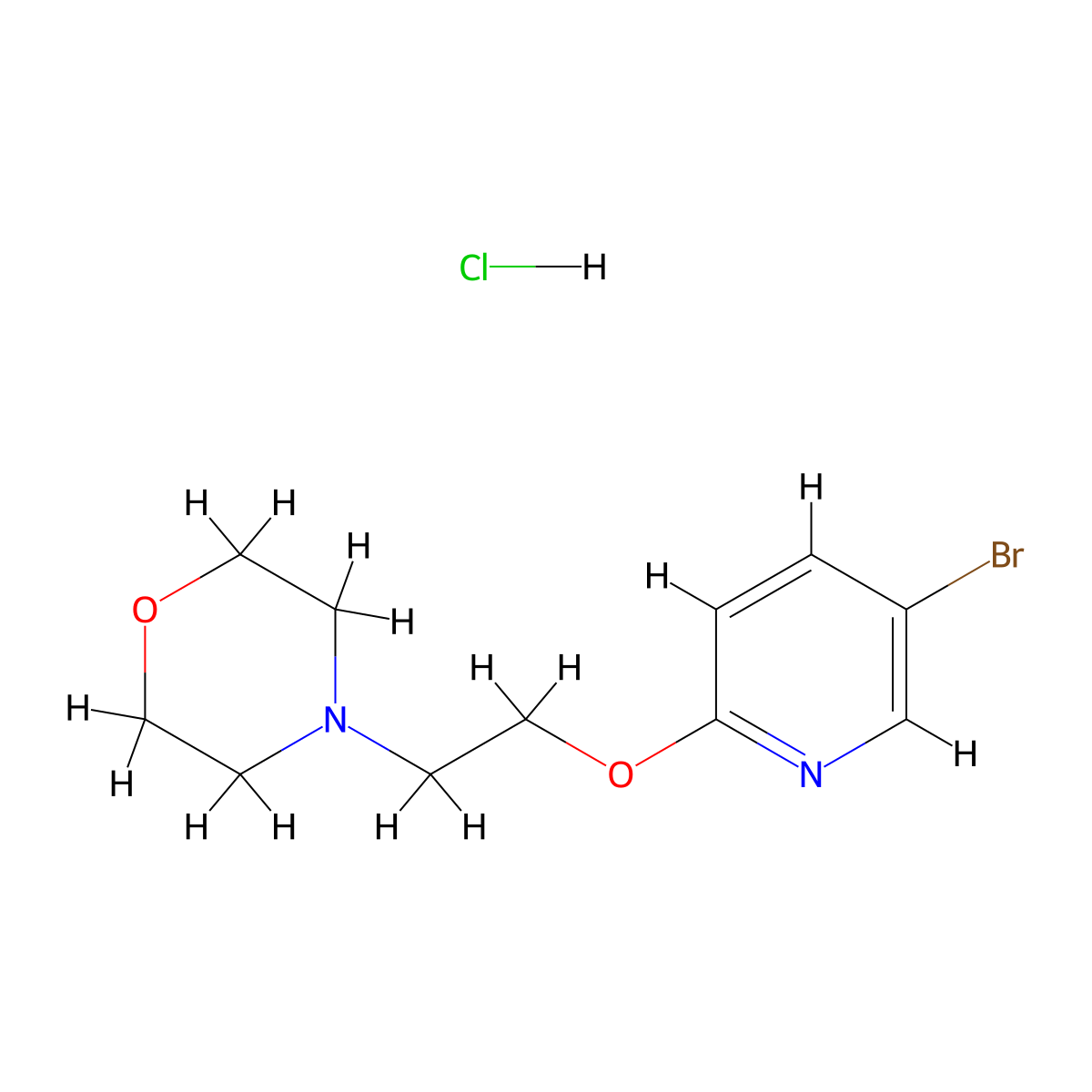 4-[2-(5-Bromo-pyridin-2-yloxy)-ethyl]-morpholine hydrochloride molecular structure, CAS 1427195-05-8