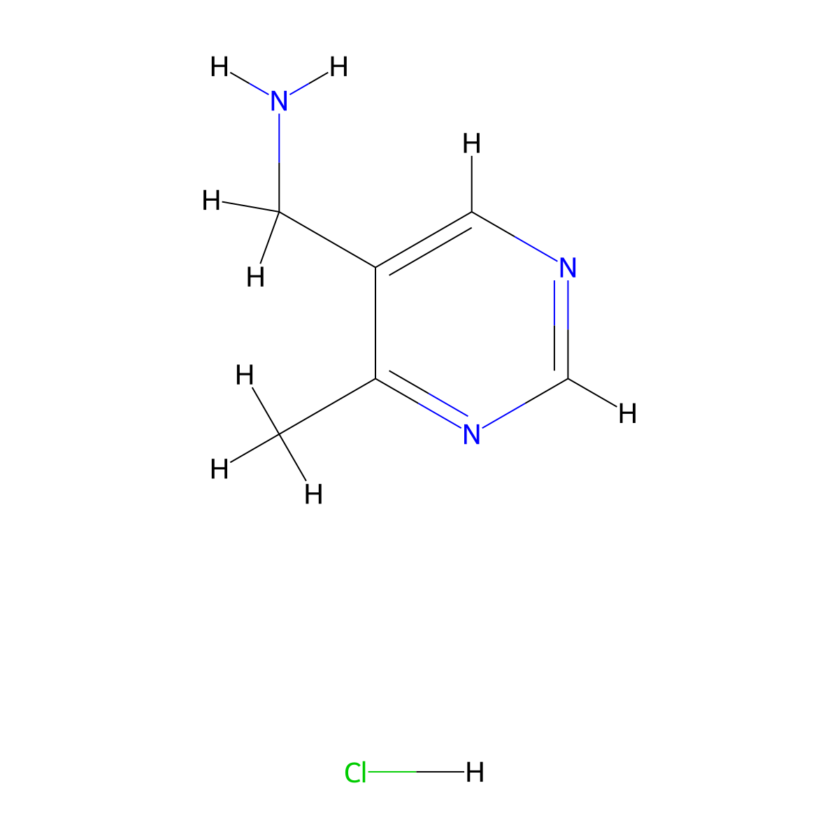 (4-Methylpyrimidin-5-yl)methanamine hydrochloride molecular structure, CAS 1427195-06-9