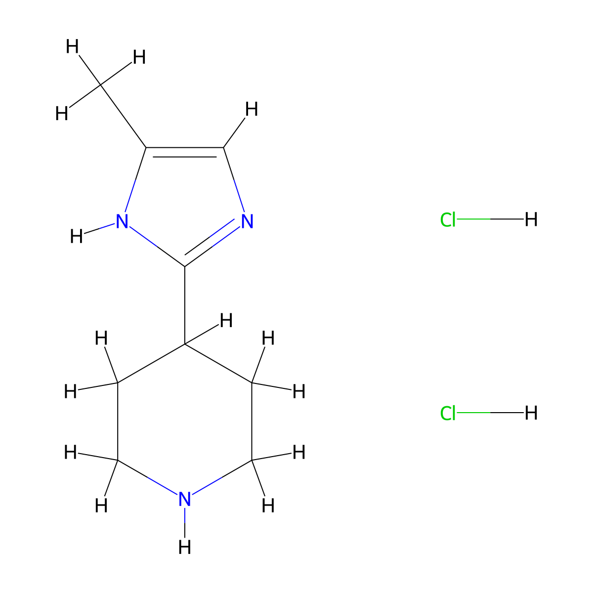 4-(4(5)-Methyl-1H-imidazol-2-yl)-piperidine dihydrochloride molecular structure, CAS 1427195-10-5