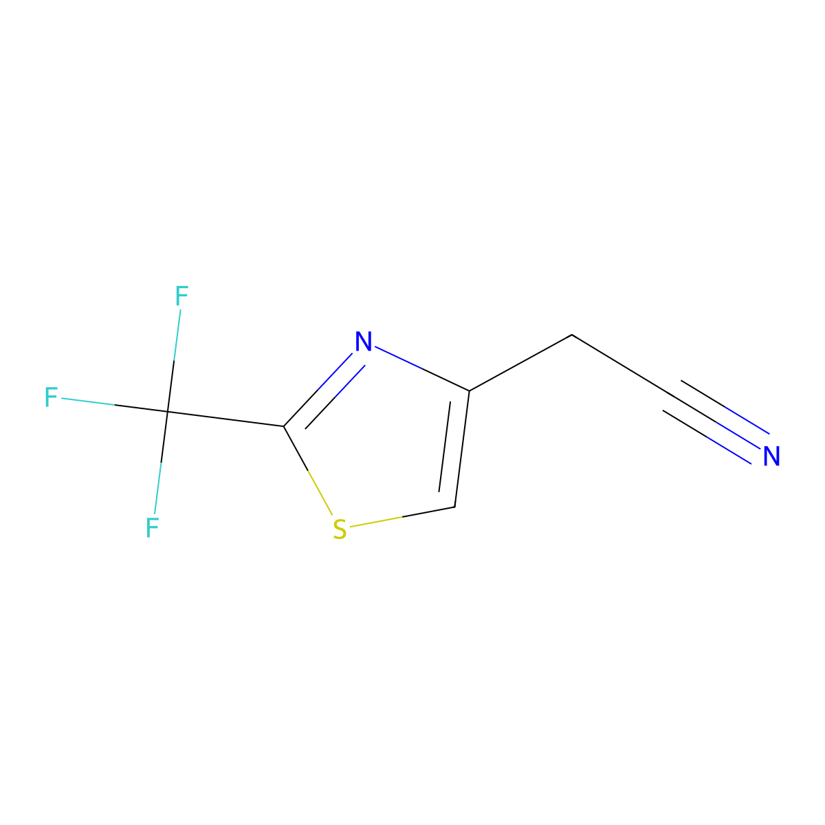 2-(2-(Trifluoromethyl)thiazol-4-yl)acetonitrile molecular structure, CAS 1427195-13-8