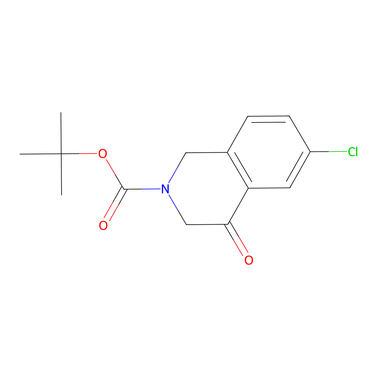 6-Chloro-4-oxo-3,4-dihydro-1H-isoquinoline-2-carboxylic acid tert-butyl ester molecular structure, CAS 1427195-17-2
