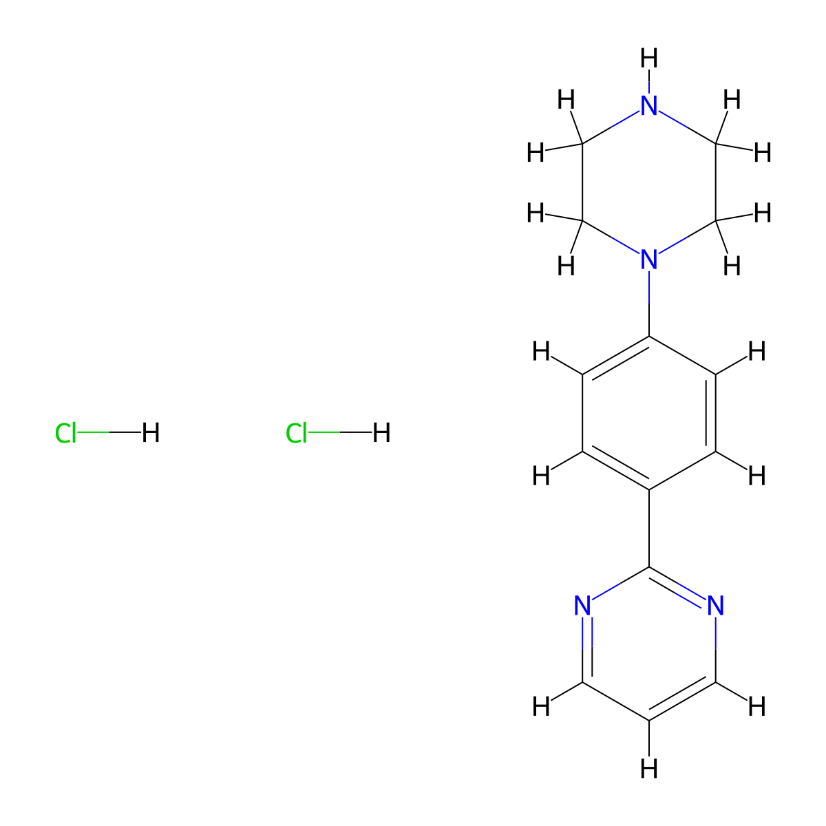 2-(4-(Piperazin-1-yl)phenyl)pyrimidine dihydrochloride molecular structure, CAS 1427195-19-4