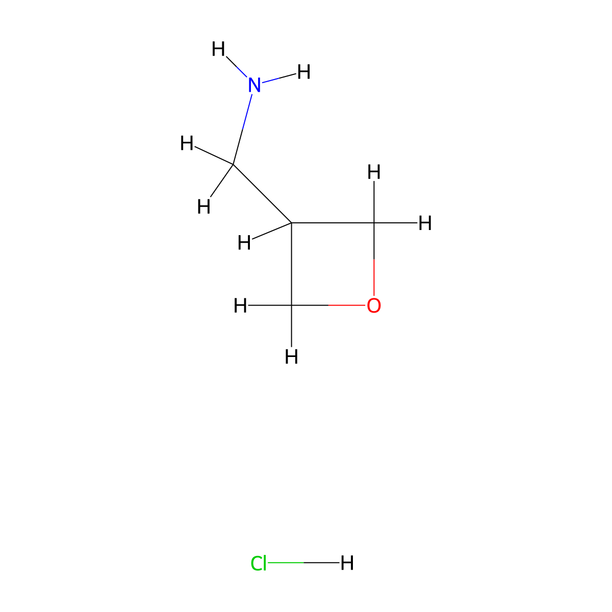 Oxetan-3-ylmethanamine hydrochloride molecular structure, CAS 1427195-22-9