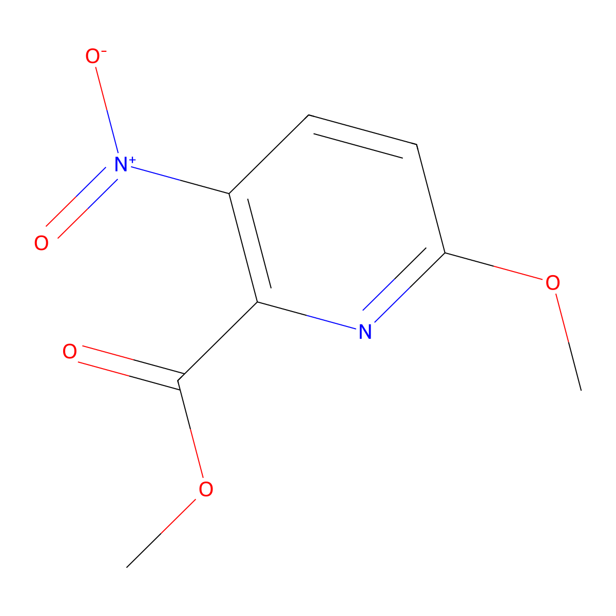 Methyl 6-methoxy-3-nitropicolinate molecular structure, CAS 1427195-24-1