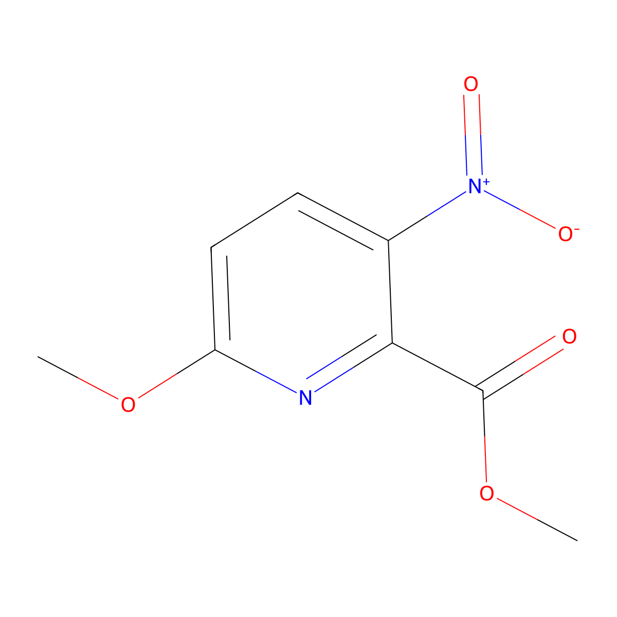 Methyl 6-methoxy-3-nitropicolinate molecular structure, CAS 1427195-24-1