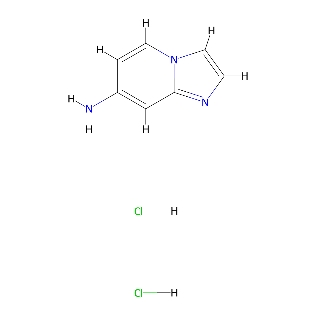 Imidazo[1,2-a]pyridin-7-amine dihydrochloride molecular structure, CAS 1427195-25-2