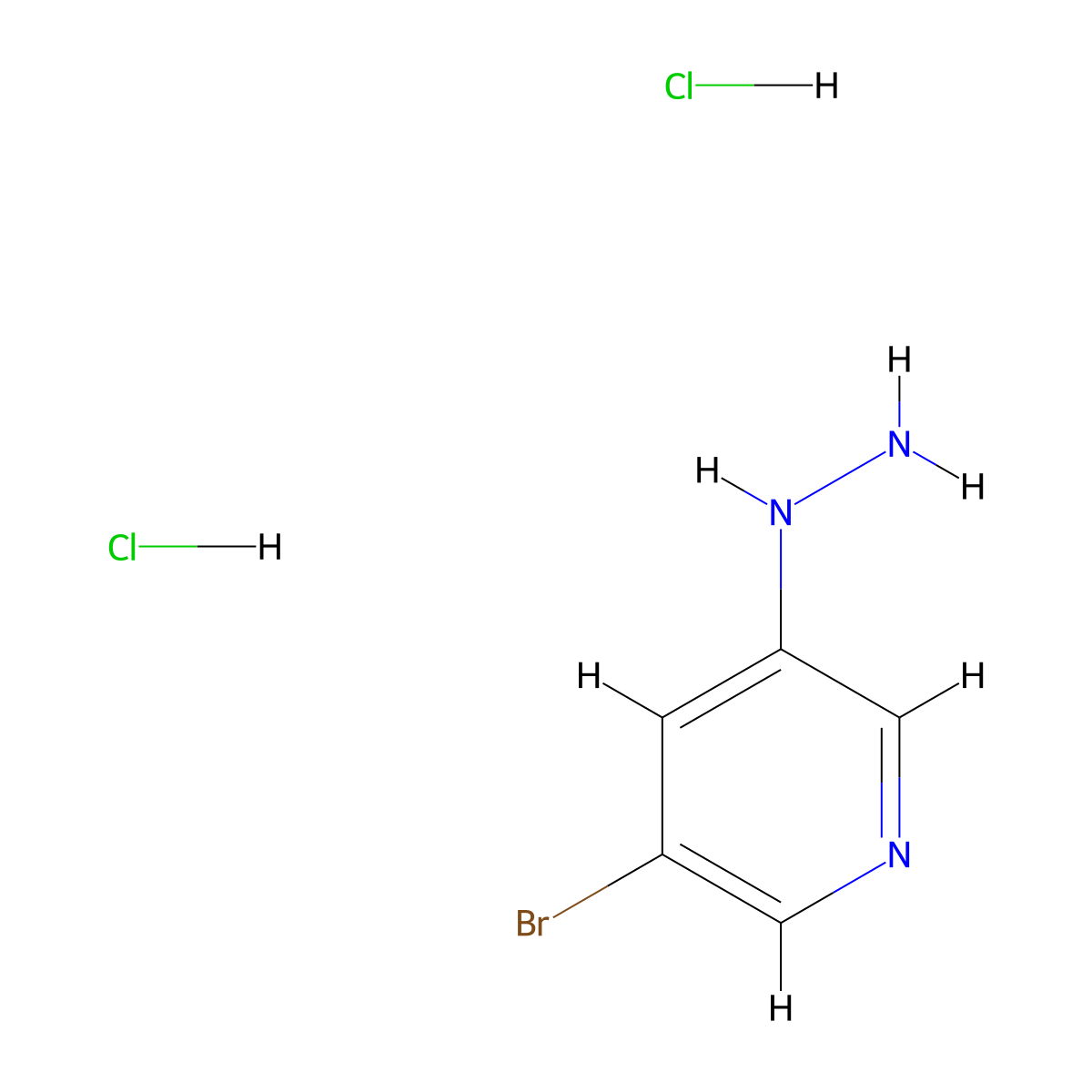 3-Bromo-5-hydrazinylpyridine dihydrochloride molecular structure, CAS 1427195-27-4