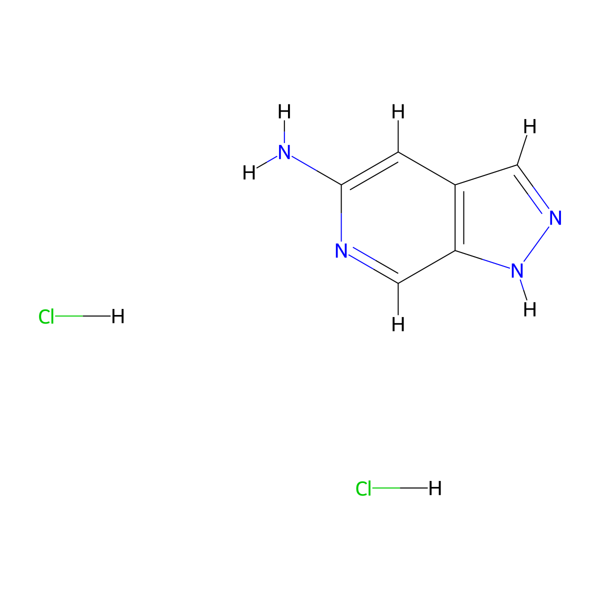 1H-Pyrazolo[3,4-c]pyridin-5-ylamine dihydrochloride molecular structure, CAS 1427195-29-6
