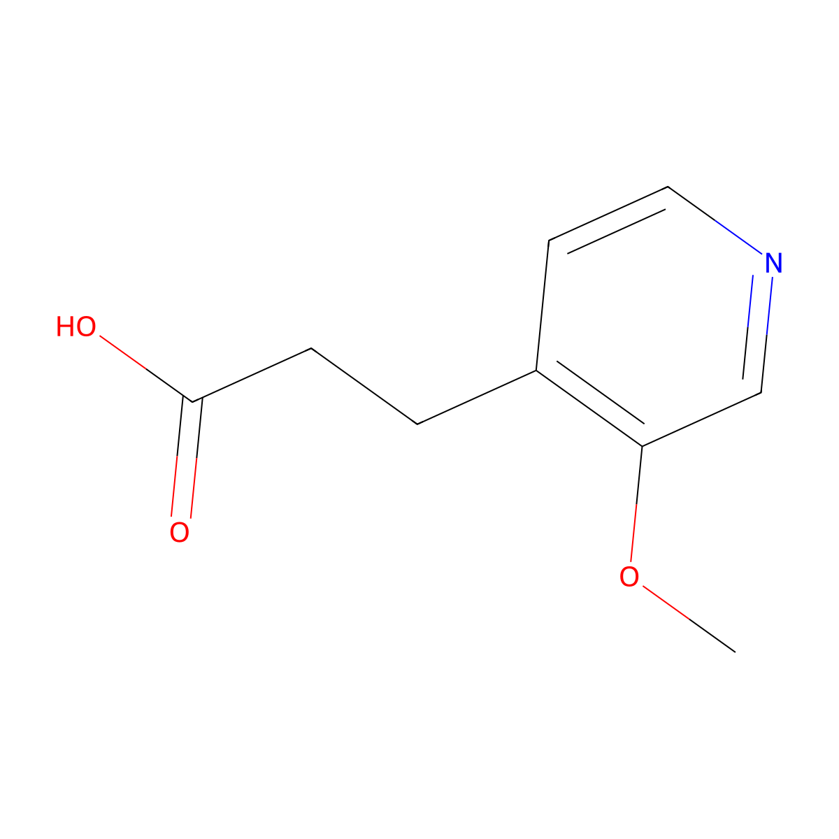 3-(3-Methoxy-pyridin-4-yl)-propionic acid molecular structure, CAS 1427195-30-9