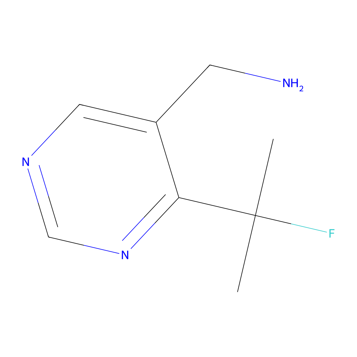 (4-(2-Fluoropropan-2-yl)pyrimidin-5-yl)methanamine molecular structure, CAS 1427195-33-2