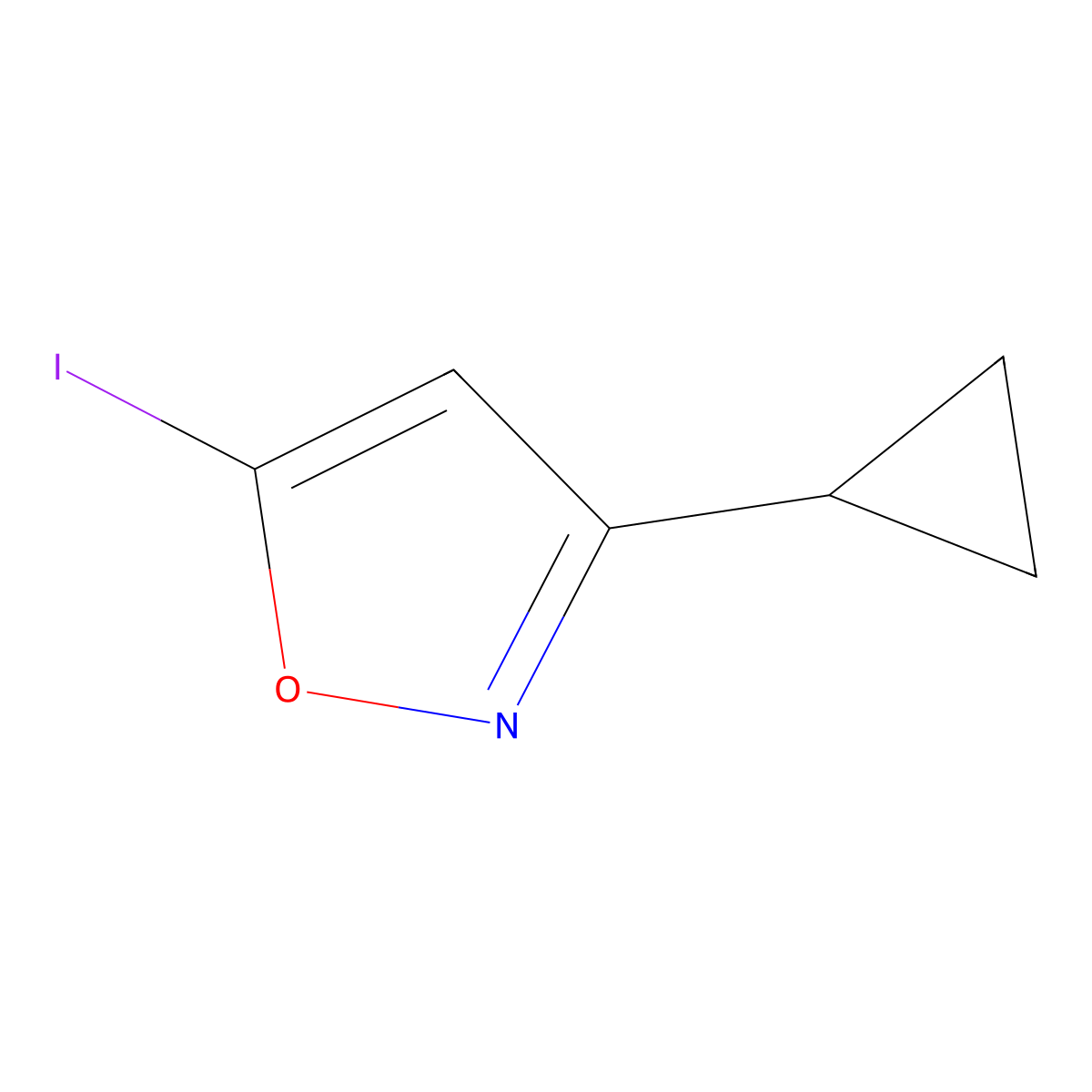 3-Cyclopropyl-5-iodo-isoxazole molecular structure, CAS 1427195-41-2