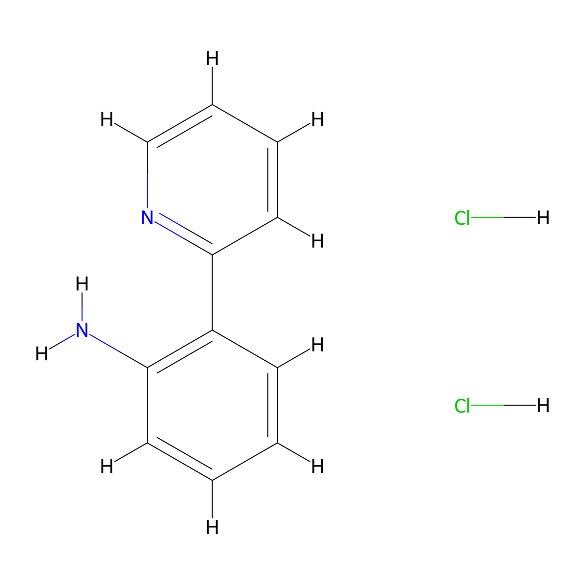 2-Pyridin-2-yl-phenylamine dihydrochloride molecular structure, CAS 1427195-42-3