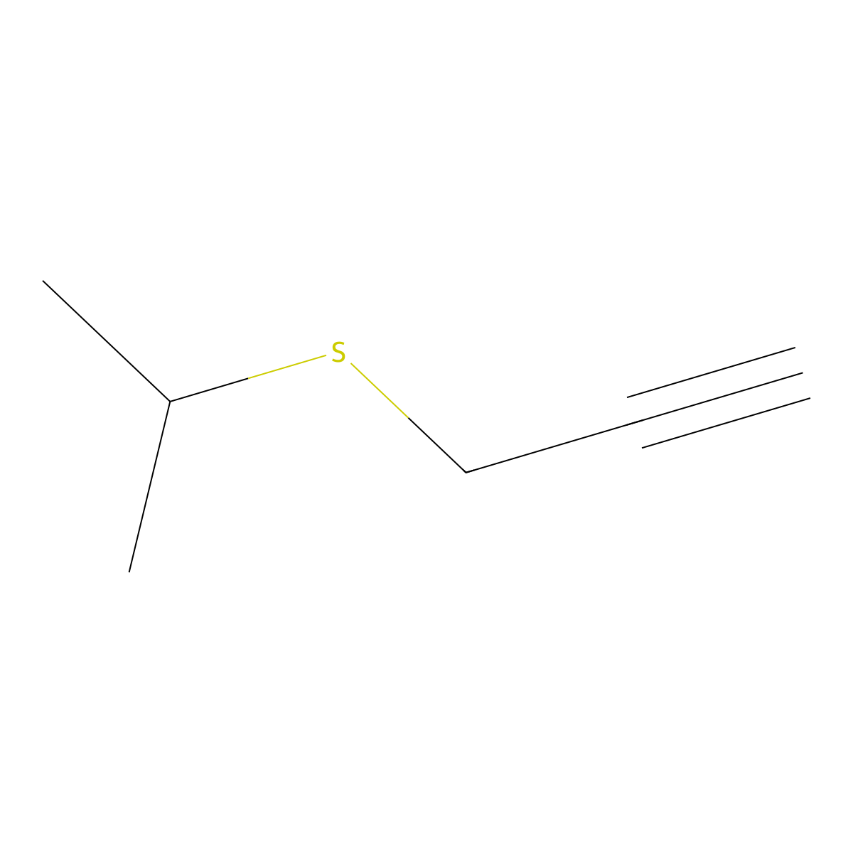 3-(Propan-2-ylsulfanyl)prop-1-yne molecular structure, CAS 14272-25-4
