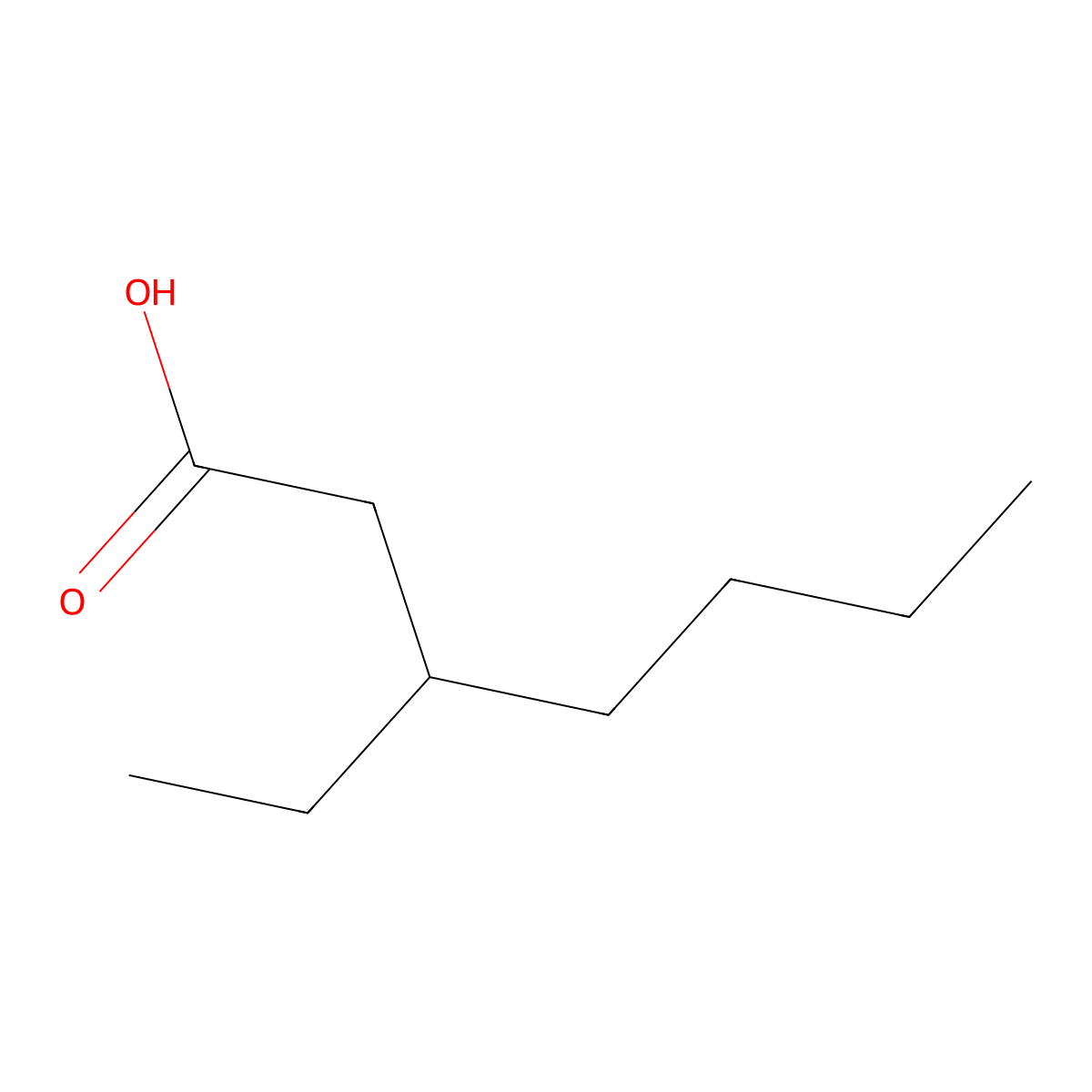 3-Ethylheptanoic acid molecular structure, CAS 14272-47-0