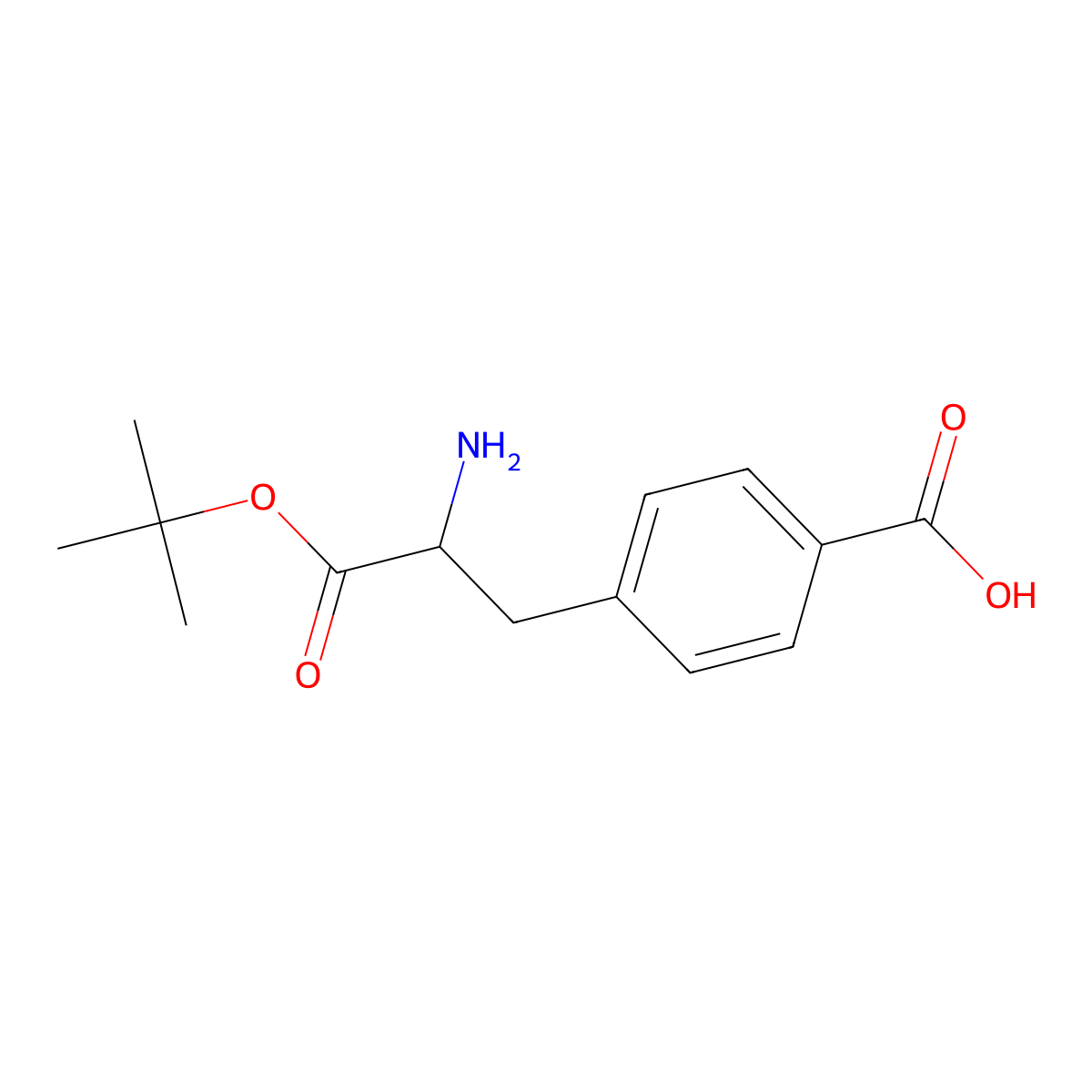 4-(2-Amino-3-(tert-butoxy)-3-oxopropyl)benzoic acid molecular structure, CAS 1427202-19-4