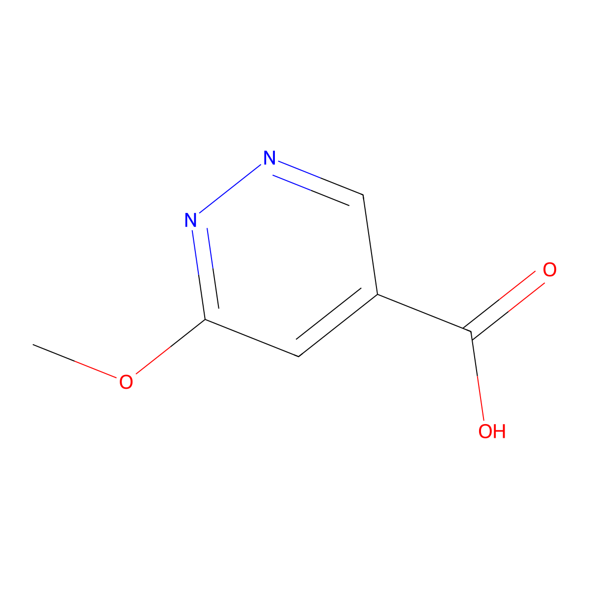 6-Methoxypyridazine-4-carboxylic acid molecular structure, CAS 1427202-39-8