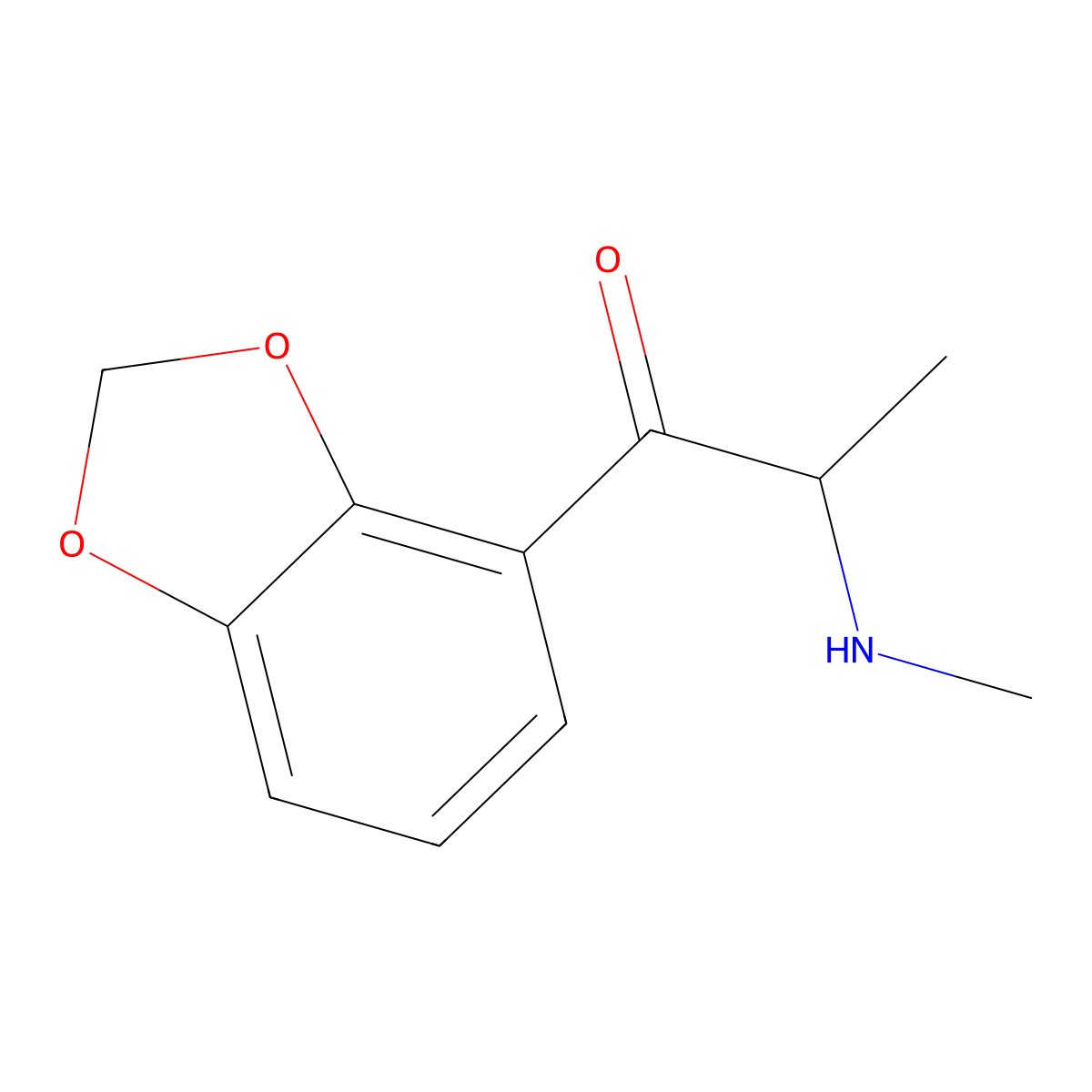 2,3-Methylenedioxymethcathinone molecular structure, CAS 1427205-87-5